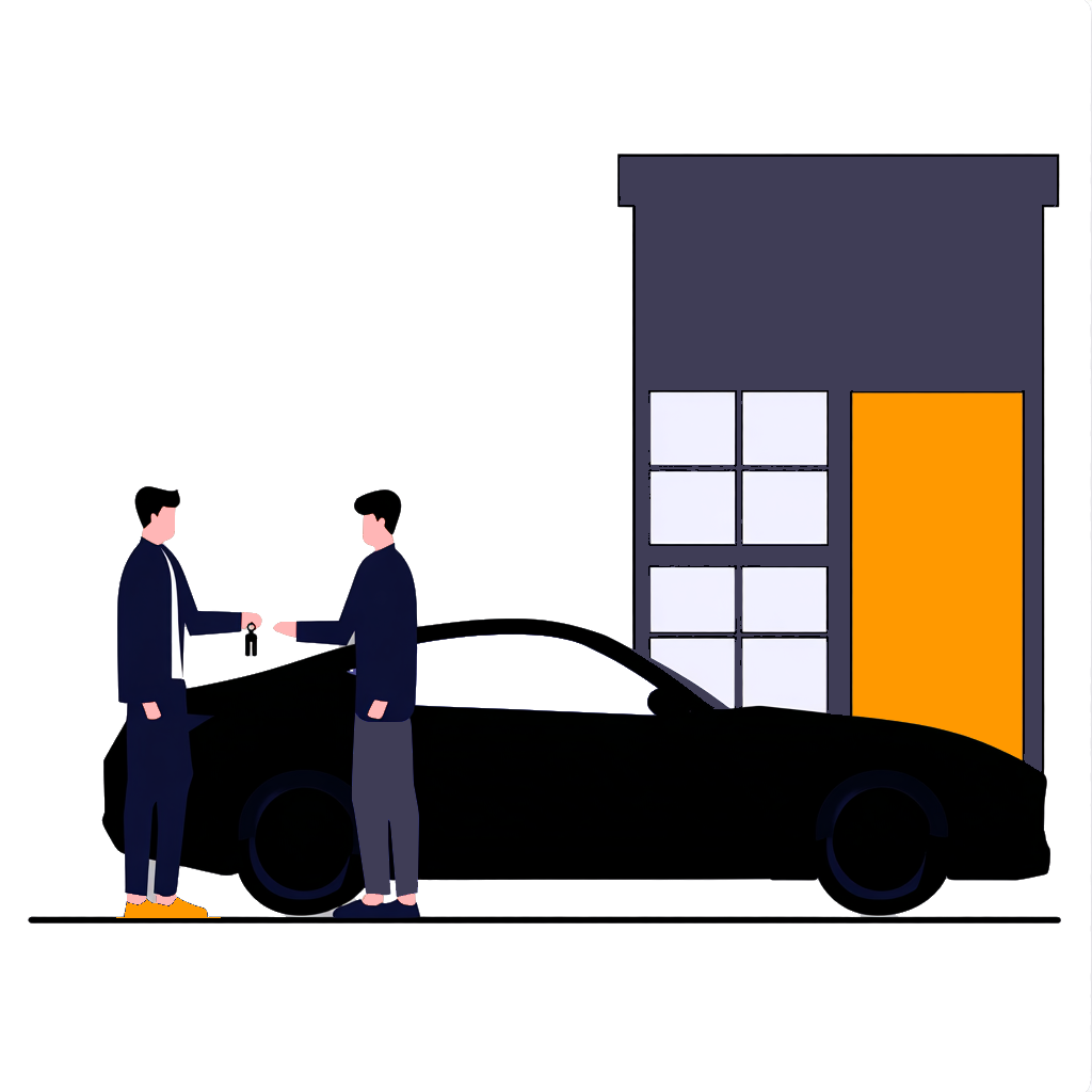 Fahrzeug-Rückgabe Illustration